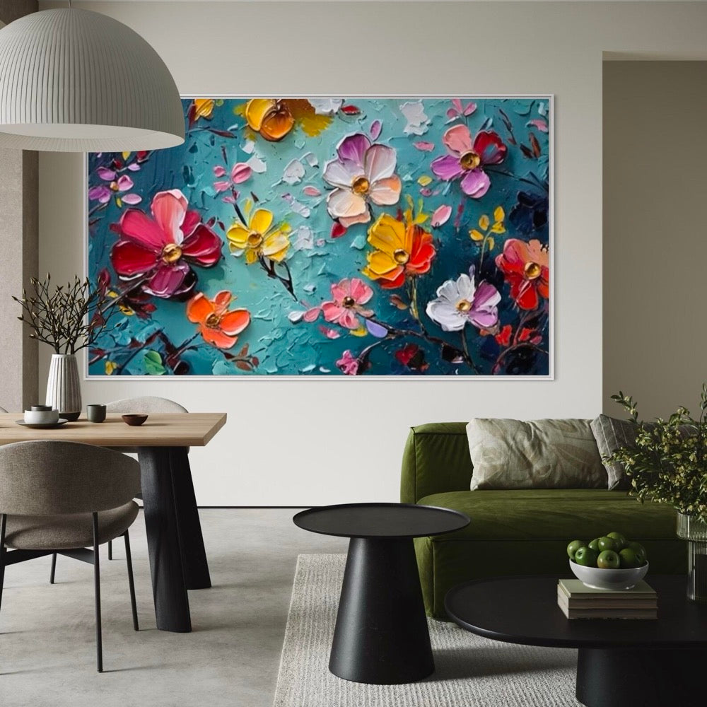 Abstract flower texture painting