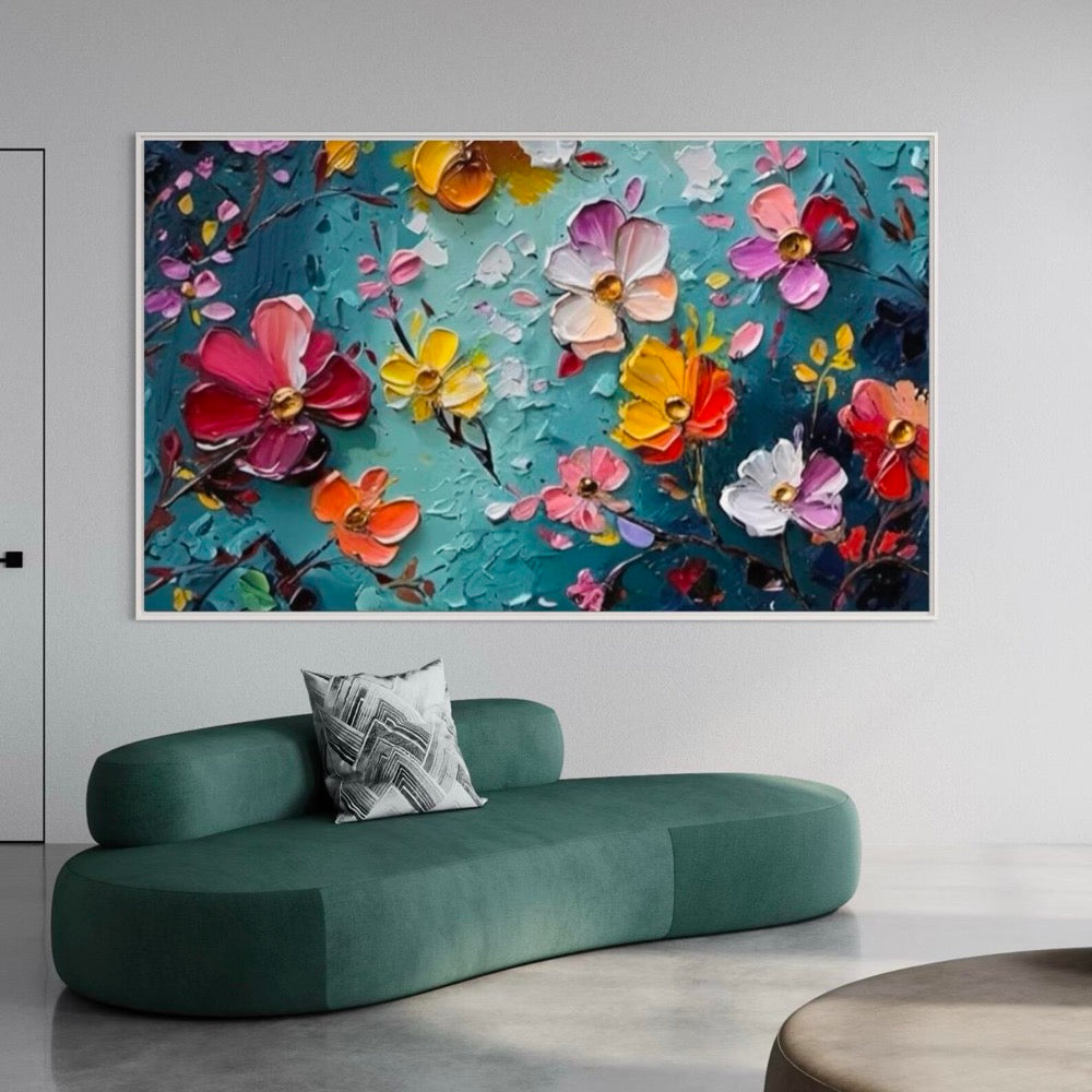 Abstract flower texture painting