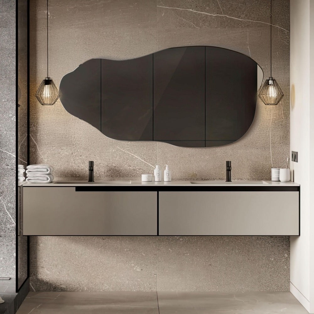 Wavy Sahpe Mirror, Sleek Mirror, Aesthetic Bedroom Mirror Tall Mirror, Luxury Decorative Mirror, Crazy Shape Mirror
